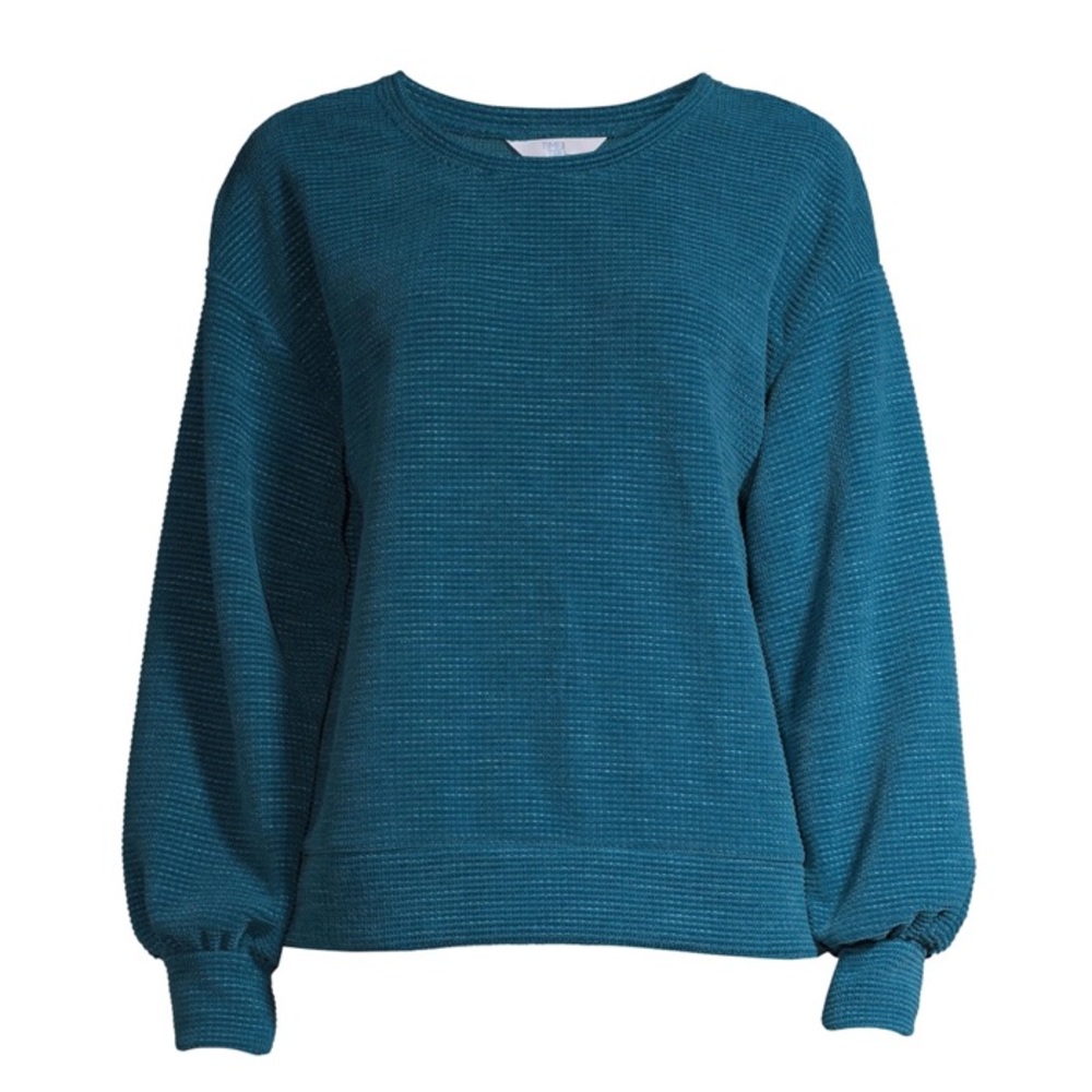 Time and Tru Balloon Sleeve Chenille Pullover